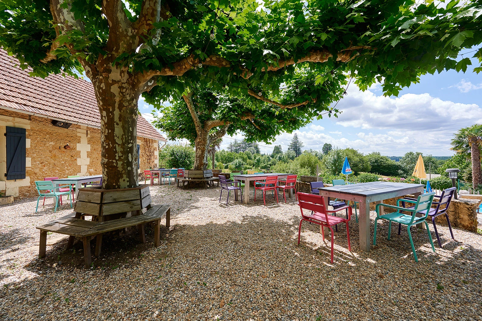 Camping Lestaubière - terras
