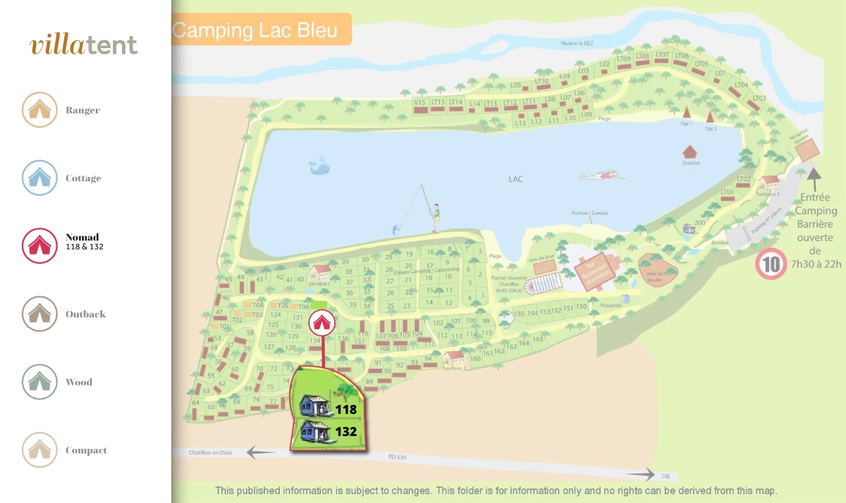 plattegrond-camping-le-lac-bleu-2022