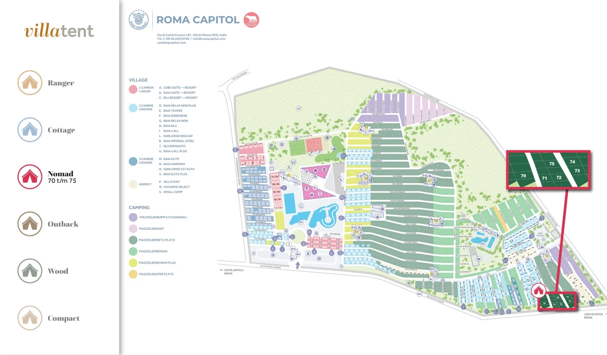 Villatent-Plattegrond- Camping Village Roma Capitol Villatent-Plattegrond- Camping Village Roma Capitol