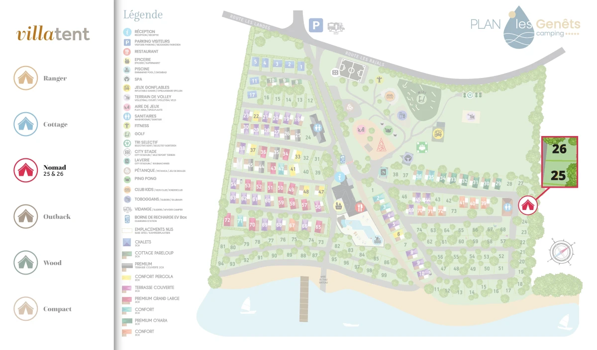 plattegrond-camping-les-genêts-2024