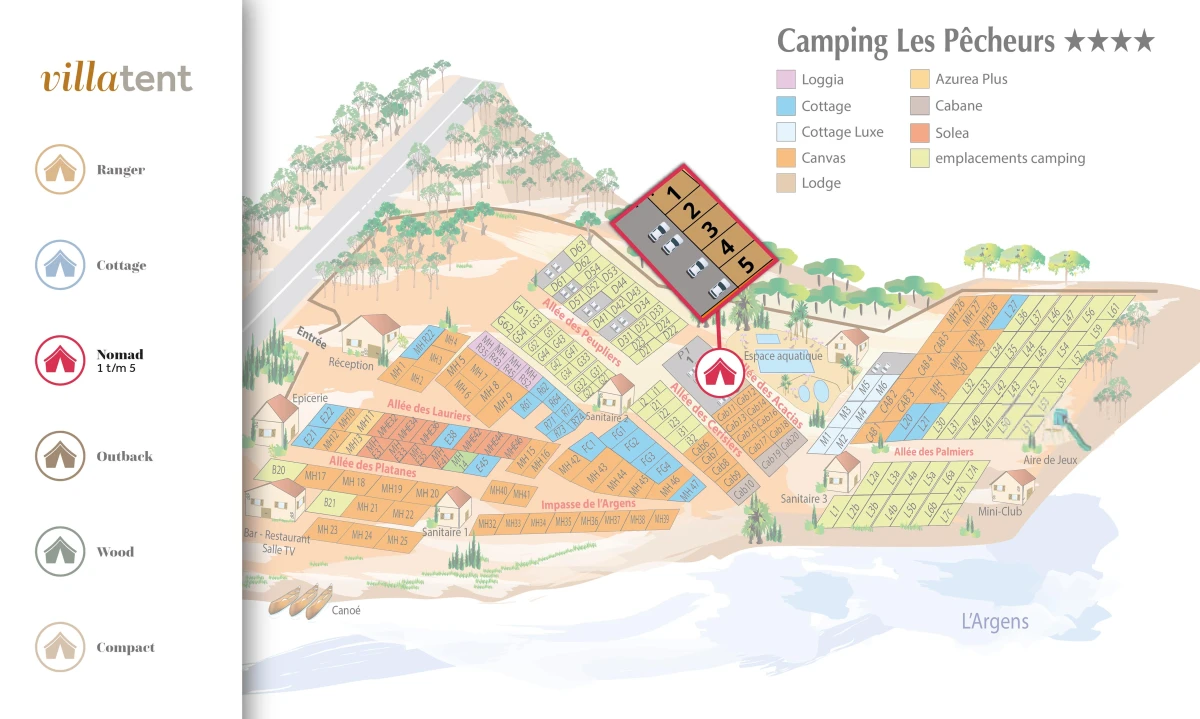 plattegrond-camping-les-pêcheurs-2022
