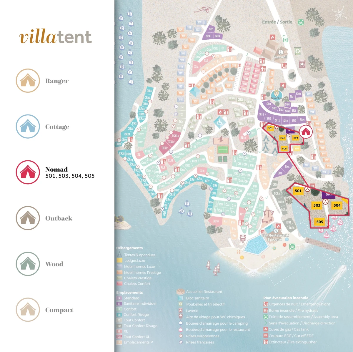 plattegrond-camping-la-presqu'île-2024